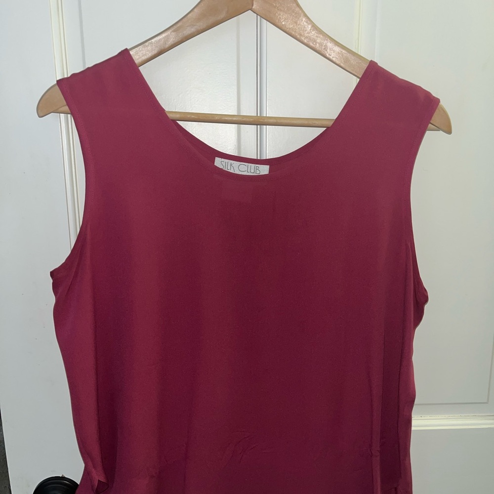 Silk Club Women's Sleeveless Fuchsia Tank Top